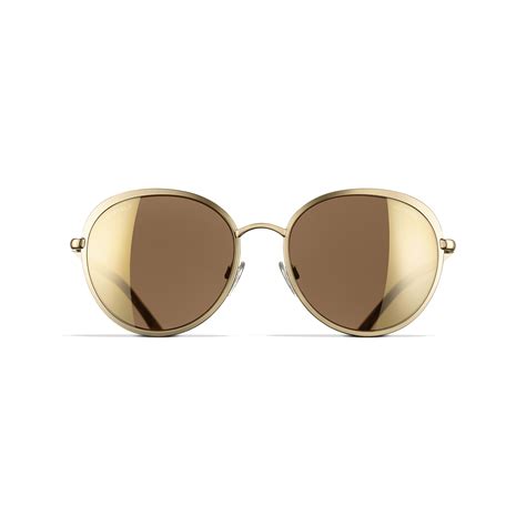 best prices on chanel round sunglasses with gold lenses|chanel round sunglasses vintage.